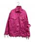 MSGM（エムエスジーエム）の古着「ダメージ加工デニムジャケット」｜ピンク