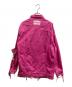 MSGM (エムエスジーエム) ダメージ加工デニムジャケット ピンク サイズ:38：8000円