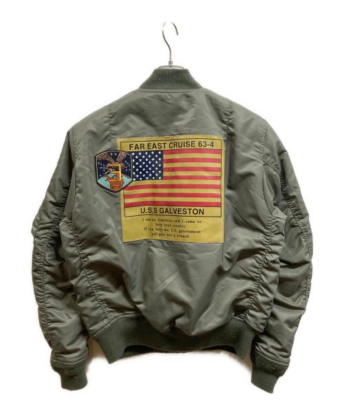 AVIREX（アヴィレックス）AVIREX (アヴィレックス) MA-1 TOP GUN CUSTOM フライトジャケット カーキ サイズ:Lの古着・服飾アイテム