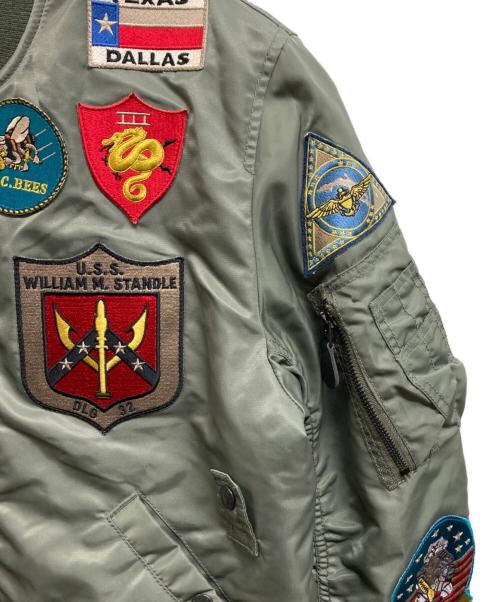 AVIREX（アヴィレックス）AVIREX (アヴィレックス) MA-1 TOP GUN CUSTOM フライトジャケット カーキ サイズ:Lの古着・服飾アイテム