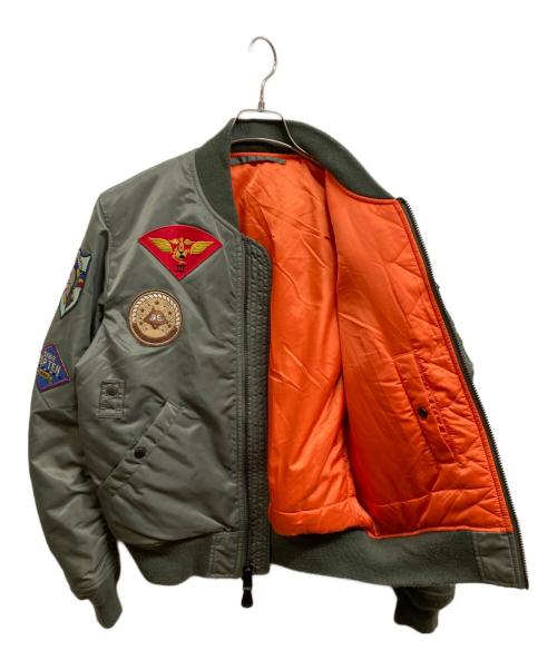 AVIREX（アヴィレックス）AVIREX (アヴィレックス) MA-1 TOP GUN CUSTOM フライトジャケット カーキ サイズ:Lの古着・服飾アイテム