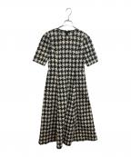 ANAYIアナイ）の古着「ストレッチジャガードフレア ワンピース」｜ホワイト