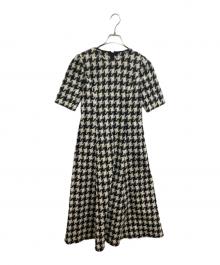 ANAYI（アナイ）の古着「ストレッチジャガードフレア ワンピース」｜ホワイト