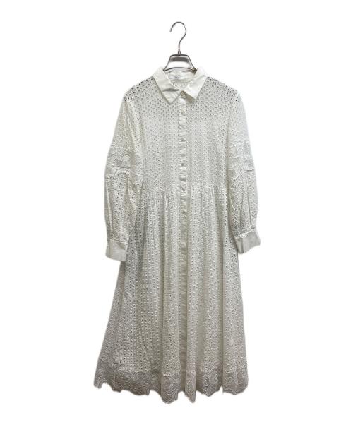 ANAYI（アナイ）ANAYI (アナイ) エンブロイダリーシャツワンピース ホワイト サイズ:38の古着・服飾アイテム