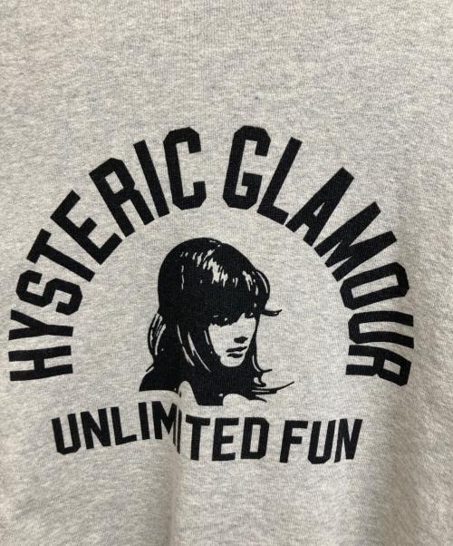 Hysteric Glamour（ヒステリックグラマー）Hysteric Glamour (ヒステリックグラマー) UNLIMITED FUN スウェット グレー サイズ:Ｍの古着・服飾アイテム