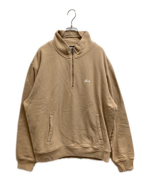 stussy（ステューシー）stussy (ステューシー) Stock Logo Mock ベージュ サイズ:XLの古着・服飾アイテム