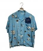 Porter Classicポータークラシック）の古着「21ss ALOHA SHIRT STRONG WOMEN & RUSS」｜ブルー