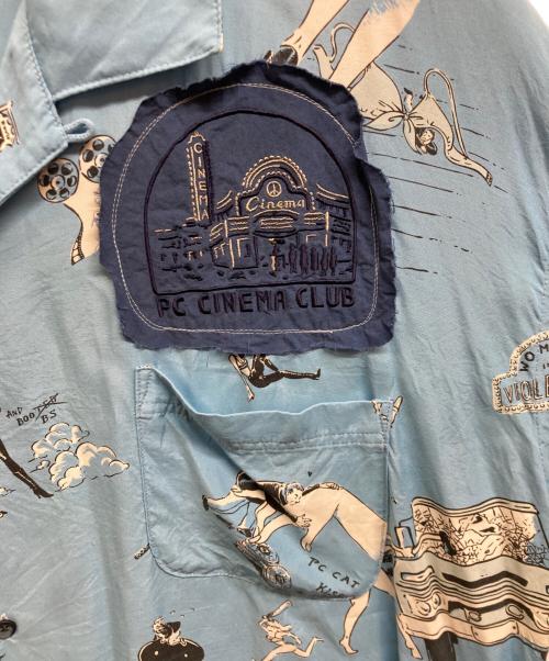 Porter Classic（ポータークラシック）Porter Classic (ポータークラシック) 21ss ALOHA SHIRT STRONG WOMEN & RUSS ブルー サイズ:Мの古着・服飾アイテム