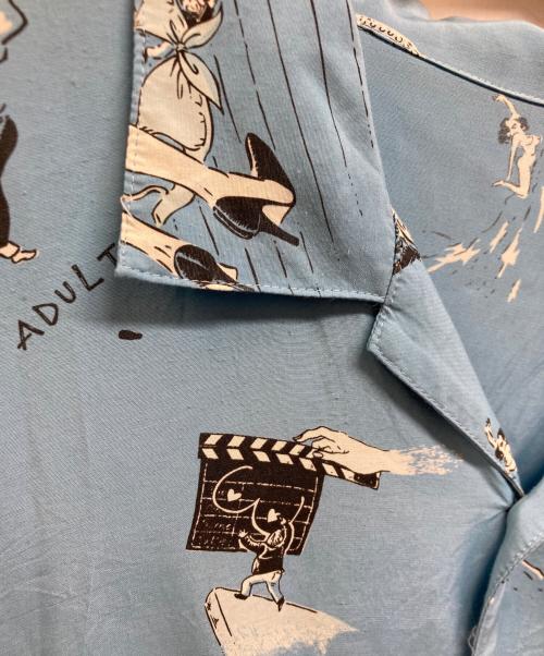 Porter Classic（ポータークラシック）Porter Classic (ポータークラシック) 21ss ALOHA SHIRT STRONG WOMEN & RUSS ブルー サイズ:Мの古着・服飾アイテム