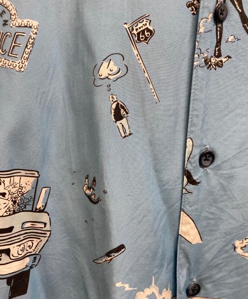 Porter Classic（ポータークラシック）Porter Classic (ポータークラシック) 21ss ALOHA SHIRT STRONG WOMEN & RUSS ブルー サイズ:Мの古着・服飾アイテム