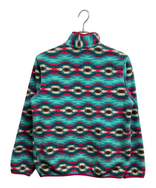 Patagonia（パタゴニア）Patagonia (パタゴニア) Lightweight Synchilla SnapT グリーン×ピンク サイズ:Mの古着・服飾アイテム