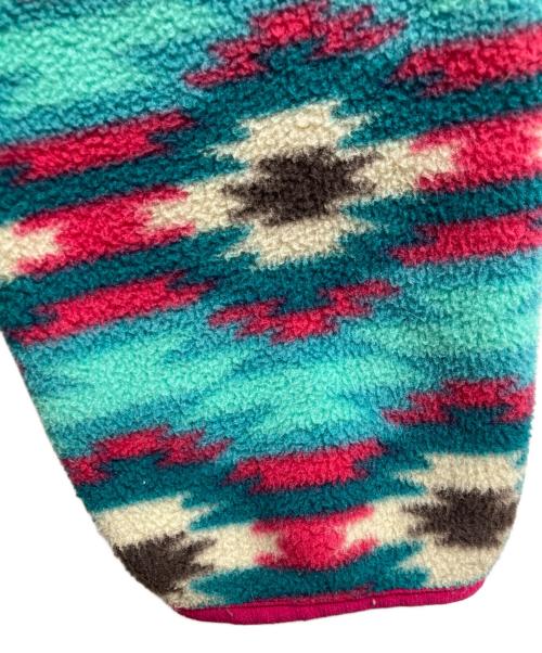 Patagonia（パタゴニア）Patagonia (パタゴニア) Lightweight Synchilla SnapT グリーン×ピンク サイズ:Mの古着・服飾アイテム