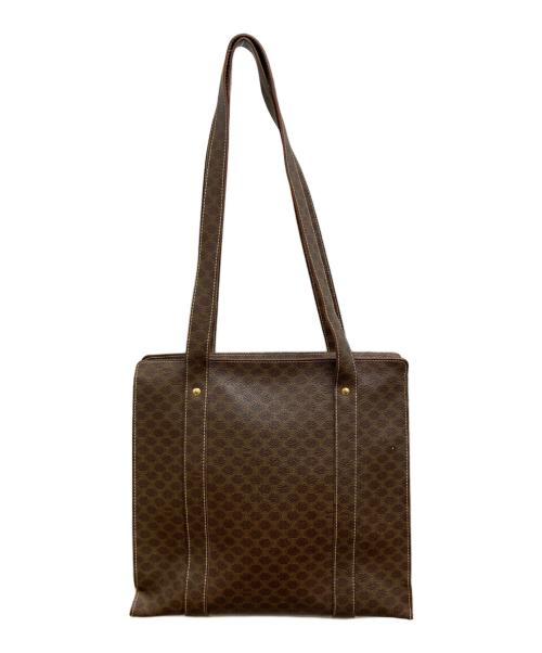 CELINE（セリーヌ）CELINE (セリーヌ) マカダム柄トートバッグ ブラウンの古着・服飾アイテム