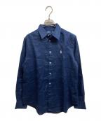 POLO RALPH LAURENポロ・ラルフローレン）の古着「リネンシャツ」｜ネイビー