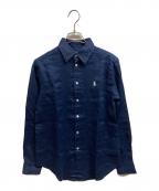 POLO RALPH LAURENポロ・ラルフローレン）の古着「リネンシャツ」｜ネイビー