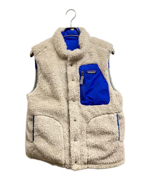 Patagonia（パタゴニア）Patagonia (パタゴニア) Reversible Bivy Down Vest ブルー×ベージュ サイズ:Mの古着・服飾アイテム