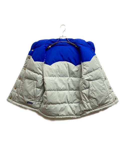 Patagonia（パタゴニア）Patagonia (パタゴニア) Reversible Bivy Down Vest ブルー×ベージュ サイズ:Mの古着・服飾アイテム