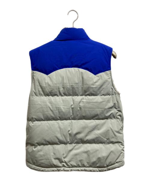 Patagonia（パタゴニア）Patagonia (パタゴニア) Reversible Bivy Down Vest ブルー×ベージュ サイズ:Mの古着・服飾アイテム
