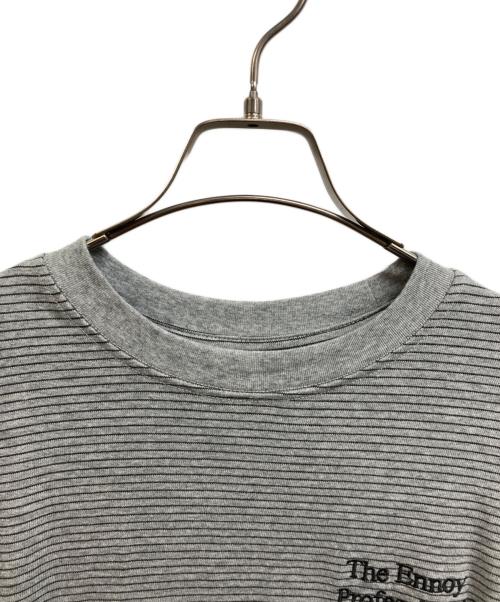 ENNOY（エンノイ）ENNOY (エンノイ) L S BORDER T-SHIRTS グレー サイズ:Sの古着・服飾アイテム