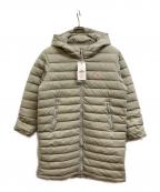 DANTONダントン）の古着「MIDDLE DOWN HOODED COAT」｜ベージュ
