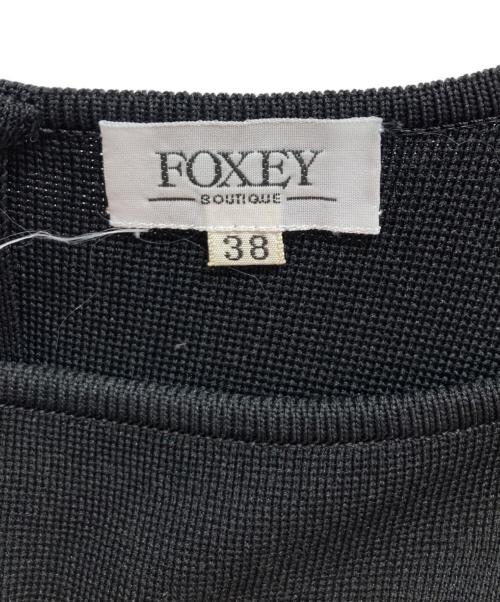 FOXEY BOUTIQUE（フォクシー ブティック）FOXEY BOUTIQUE (フォクシー ブティック) ノースリーブニットワンピース ブラック サイズ:38の古着・服飾アイテム