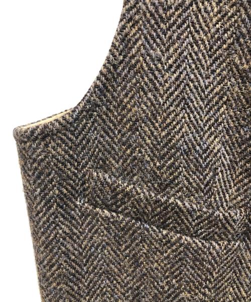 NIGEL CABOURN（ナイジェルケーボン）NIGEL CABOURN (ナイジェルケーボン) Harris Tweed (ハリスツイード) MALLORY VEST ブラウン サイズ:46の古着・服飾アイテム