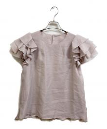 Apuweiser-riche（アプワイザーリッシェ）の古着「ランダムフリルスリーブブラウス」｜ピンク