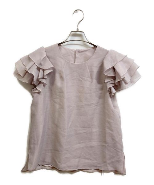 Apuweiser-riche（アプワイザーリッシェ）Apuweiser-riche (アプワイザーリッシェ) ランダムフリルスリーブブラウス ピンク サイズ:2 未使用品の古着・服飾アイテム