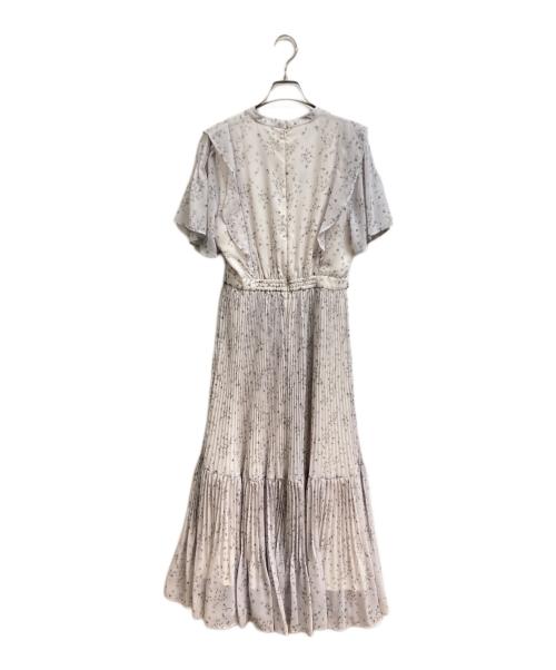 JUSGLITTY（ジャスグリッティー）JUSGLITTY (ジャスグリッティー) リトルフラワープリーツワンピース グレー サイズ:2 未使用品の古着・服飾アイテム