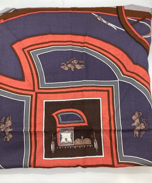 HERMES（エルメス）HERMES (エルメス) カレ140/カレジェアン ネイビー×オレンジの古着・服飾アイテム