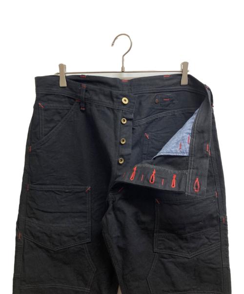 EIGHT G（エイトジー）EIGHT G (エイトジー) ダックダブルニーペインターパンツ ブラック サイズ:34の古着・服飾アイテム