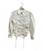 MAISON SPECIALメゾンスペシャル）の古着「パフショルダー2WAYタフタシャツ」｜ホワイト