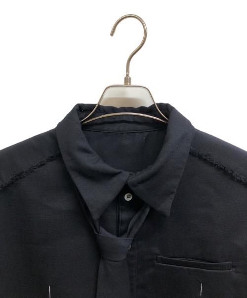 MAISON SPECIAL（メゾンスペシャル）MAISON SPECIAL (メゾンスペシャル) Hand Stitch With Tie Short Length Shirt ブラック サイズ:FREEの古着・服飾アイテム