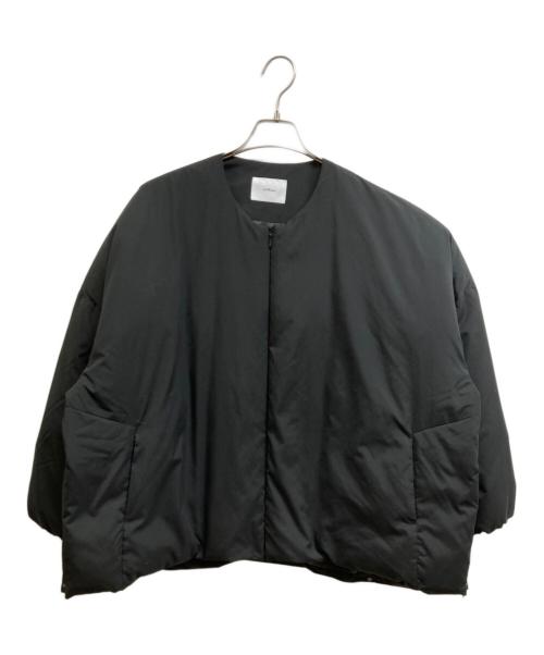 miffew（ミフュー）miffew (ミフュー) マイクロファイバーノーカラーオーバーダウンジャケット ブラック サイズ:2の古着・服飾アイテム