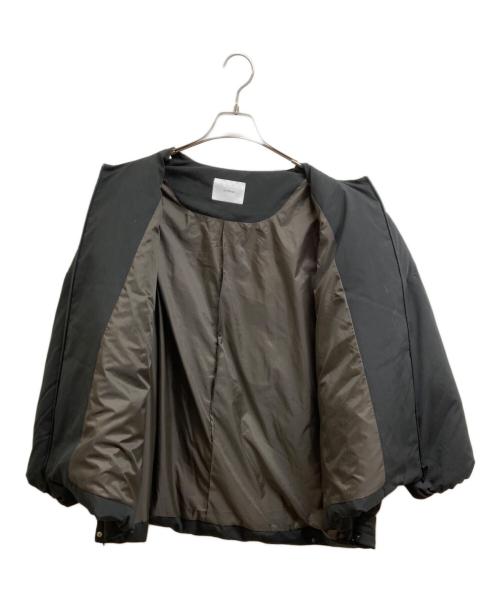 miffew（ミフュー）miffew (ミフュー) マイクロファイバーノーカラーオーバーダウンジャケット ブラック サイズ:2の古着・服飾アイテム