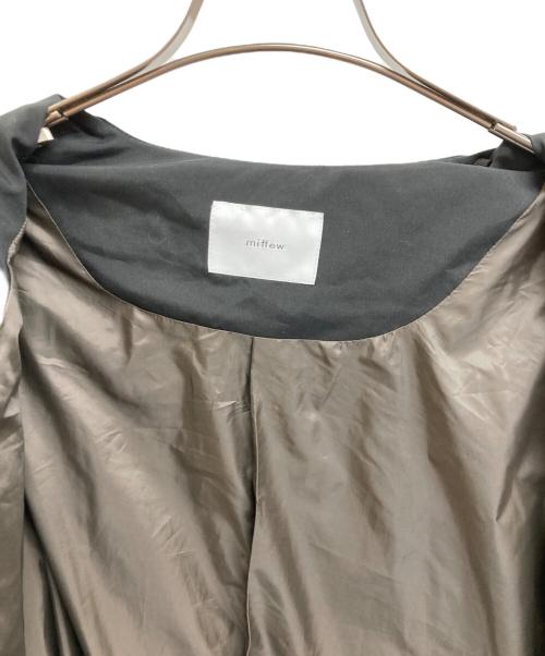 miffew（ミフュー）miffew (ミフュー) マイクロファイバーノーカラーオーバーダウンジャケット ブラック サイズ:2の古着・服飾アイテム