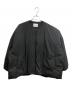 miffew（ミフュー）の古着「マイクロファイバーノーカラーオーバーダウンジャケット」｜ブラック