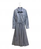 FRAY IDフレイ アイディー）の古着「ビスチェコンビシャツワンピース」｜ブルー