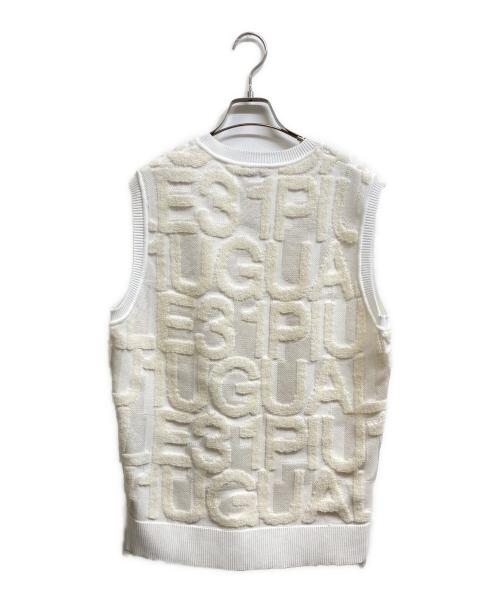 1piu1uguale3 GOLF（ウノ ピゥ ウノ ウグァーレ トレ ゴルフ）1piu1uguale3 GOLF (ウノ ピゥ ウノ ウグァーレ トレ ゴルフ) ニットベスト アイボリー サイズ: IVの古着・服飾アイテム