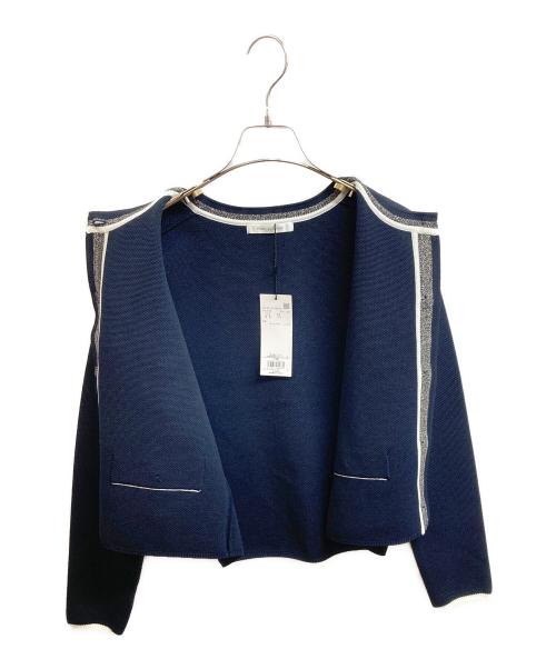 Pinky & Dianne（ピンキーアンドダイアン）Pinky & Dianne (ピンキーアンドダイアン) クルーネックカーディガン ネイビー サイズ:38 未使用品の古着・服飾アイテム
