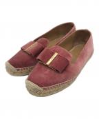 Salvatore Ferragamoサルヴァトーレ フェラガモ）の古着「エスパドリーユフラットシューズ」｜ピンク