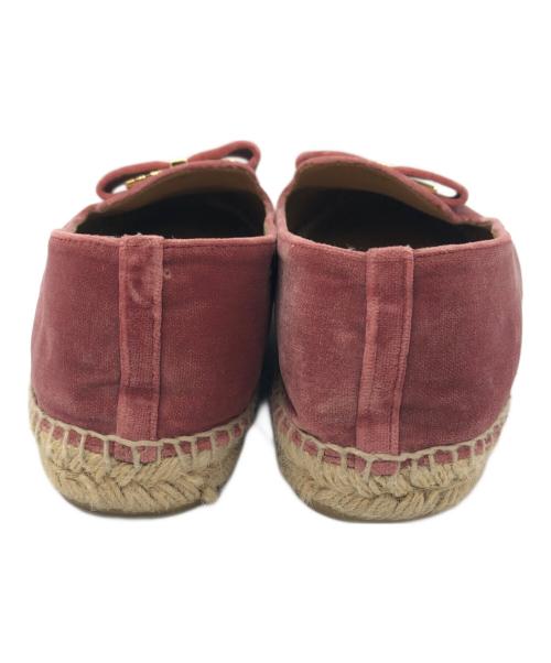 Salvatore Ferragamo（サルヴァトーレ フェラガモ）Salvatore Ferragamo (サルヴァトーレ フェラガモ) エスパドリーユフラットシューズ ピンク サイズ:6　1/2の古着・服飾アイテム