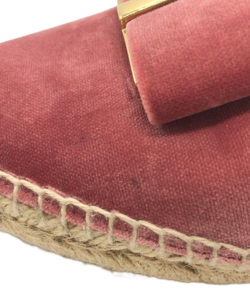 Salvatore Ferragamo（サルヴァトーレ フェラガモ）Salvatore Ferragamo (サルヴァトーレ フェラガモ) エスパドリーユフラットシューズ ピンク サイズ:6　1/2の古着・服飾アイテム