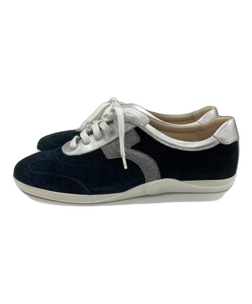 Salvatore Ferragamo（サルヴァトーレ フェラガモ）Salvatore Ferragamo (サルヴァトーレ フェラガモ) ローカットスニーカー ネイビー サイズ:6 1/2の古着・服飾アイテム
