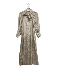 TELA（テラ）の古着「ストライプワンピース」｜ベージュ