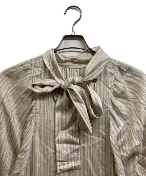 TELA（テラ）tela (テラ) ストライプワンピース ベージュ サイズ:38の古着・服飾アイテム