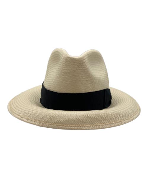 BORSALINO（ボルサリーノ）BORSALINO (ボルサリーノ) PANAMA FINE ベージュ サイズ:58の古着・服飾アイテム