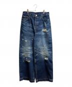 SUBLATIONSサブレーションズ）の古着「WIDE SEAM DENIM BAGGY PANTS.13」｜ブルー