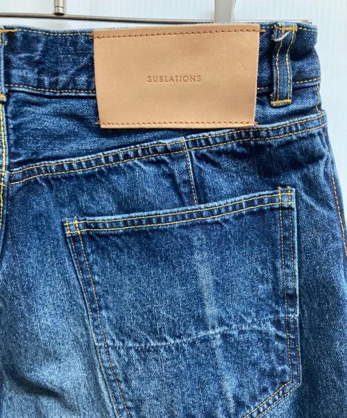 SUBLATIONS（サブレーションズ）SUBLATIONS (サブレーションズ) WIDE SEAM DENIM BAGGY PANTS.13 ブルー サイズ:2の古着・服飾アイテム