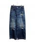 SUBLATIONS（サブレーションズ）の古着「WIDE SEAM DENIM BAGGY PANTS.13」｜ブルー